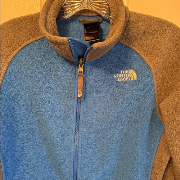 The North Face Blue and Brown Fleece Boys Size Large - Picture 3 of 7